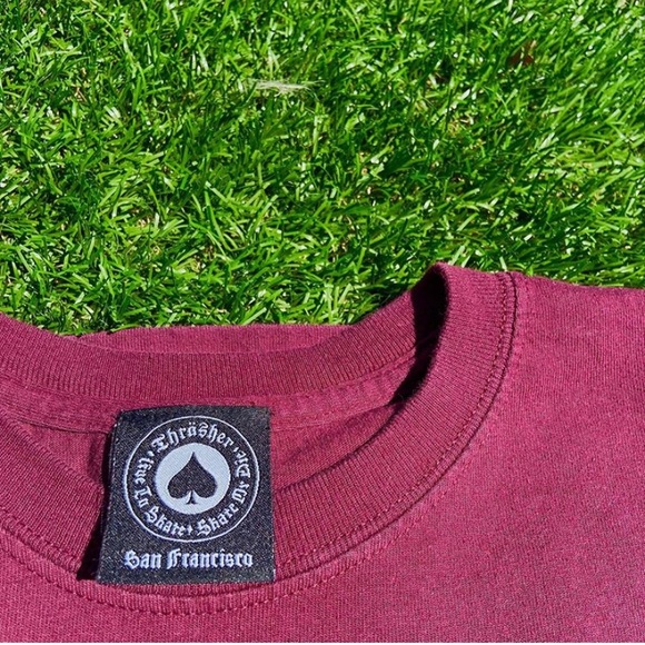 Thrasher Other - Burgundy thrasher shirt